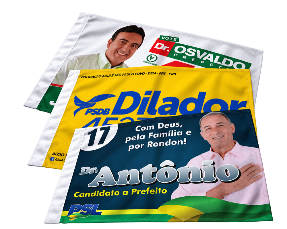 Bandeiras e adesivos